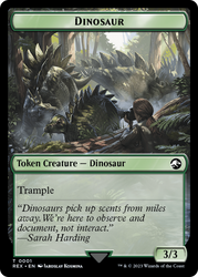 Gnome // Dinosaur (0001) Double-Sided Token [The Lost Caverns of Ixalan Tokens]