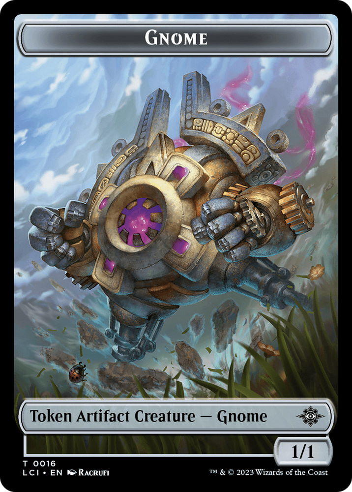 Gnome // Golem Double-Sided Token [The Lost Caverns of Ixalan Tokens]